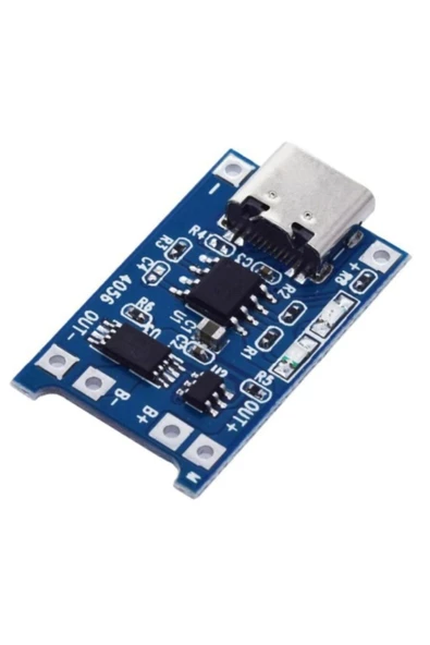 TP4056 Korumalı Lityum Pil Şarj Devresi Type C Usb Batarya - Resim 3
