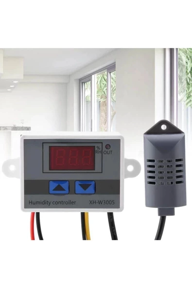 XH-W3005 Dijital Nem Kontrol Cihazı Termostat- 12V 120W - Resim 6