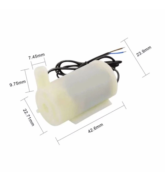 Mini Yatay Dalgıç Su Pompası DC 2.5V-6V 120L/H Dalgıç Pompa - Resim 5
