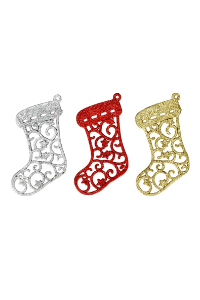 Yılbaşı Çam Ağacı Süsü Dekoratif Çizme 10 cm 3'lü - Resim 2