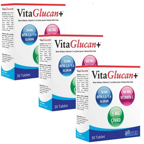 VitaGlucan 30 Tablet-3 ADET-SKT:10/2027