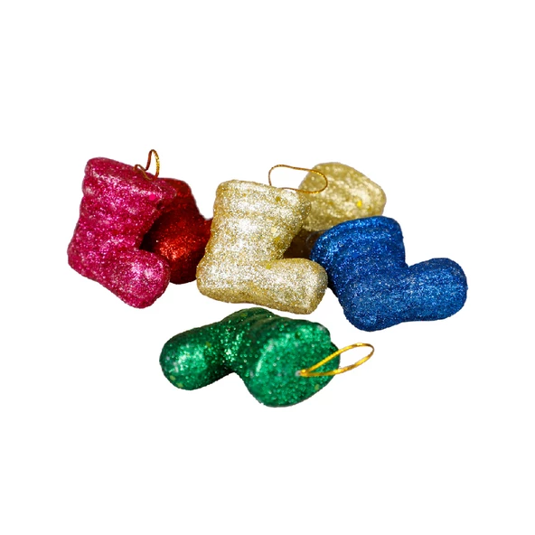 Yılbaşı Çam Ağacı Süsü Rengarenk Çizmeler 6 cm 6'lı - Resim 2