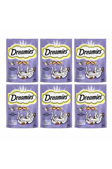 Dreamies Ördekli Kedi Ödül Maması 6'lı (6x60 gr)