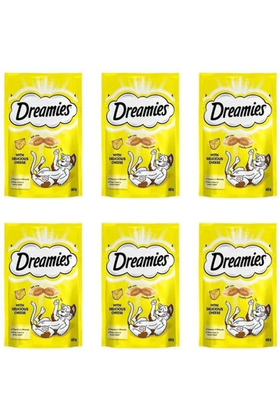 Dreamies Peynirli Kedi Ödül Maması 6'lı (6x60 gr)