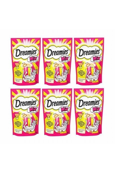 Dreamies Sığır Etli ve Peynirli Kedi Ödül Maması 6'lı (6x60gr)