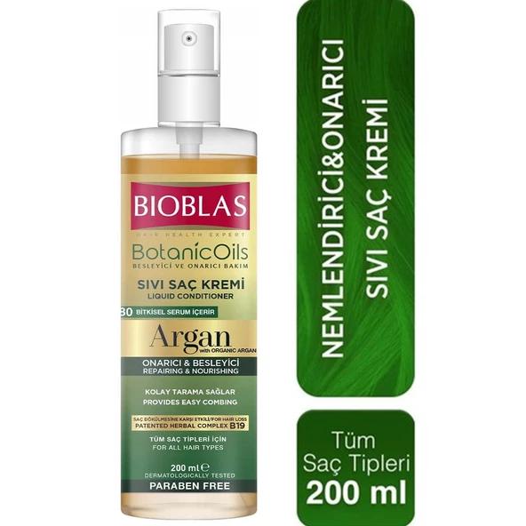 Bioblas Botanic Oil Argan Yağlı Sıvı Saç Kremi 200 ml 2 ADET - 3