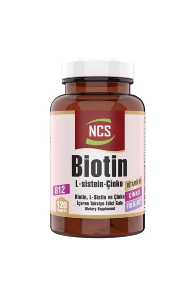 Ncs Biotin Folic Acid 120 Tablet L-sistein Metiyonin 2500 Mcg Çinko Vitamin B6 Riboflavin