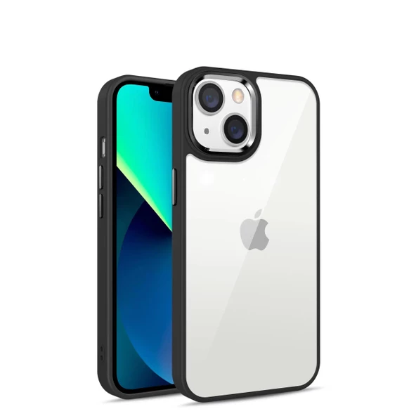 İphone 14 Pro Max Metal Kamera Çerçeveli Kenarları Renkli Kılıf - 10