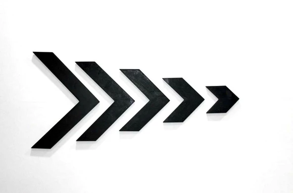 Dekoratif ahşap duvar süsü, ok, yön okları, çıkış - 2