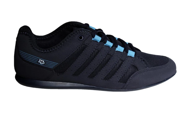 M.P Erkek Siyah Lacivert İnce Taban Fileli Sneaker Spor Yürüyüş Ayakkabısı - 6