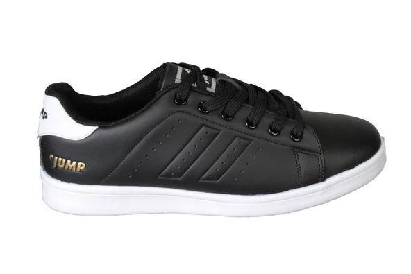 JUMP Erkek Siyah Tabanı Beyaz Comfort Taban Sneacers Düz Taban Spor Ayakkabı - Resim 2