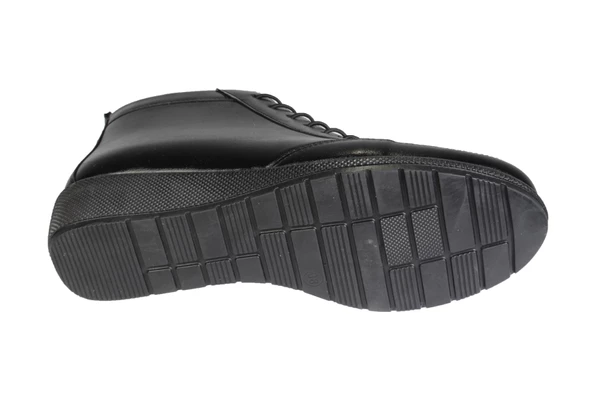WANETTİ Kadın Siyah Taba Lastikli Fermuarlı Ortopedi Taban Soğuya Dayanıklı Kışlık Anne Botu - Resim 5