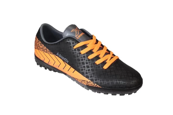 KİNETİX Erkek Siyah Üzeri Turuncu 36-44 Bağcıklı Halı Saha Spor Ayakkabı ürün görseli