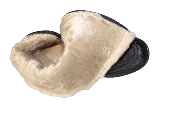 YAZKIŞ Kadın Siyah içi Polar Termo Kaymaz Taban Yandan Fermuarlı Kar Botu - Resim 5