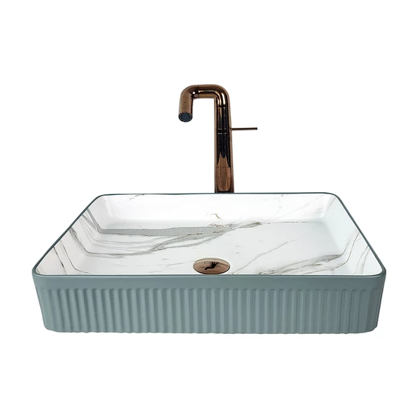 Marmo Mat Grı Calacatta Çanak Lavabo Mr-115