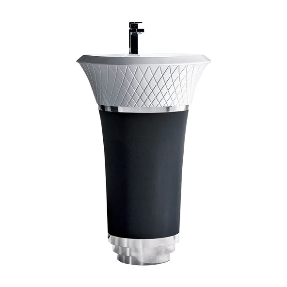 Glory Sıyah Beyaz Monoblok Lavabo Bb-926