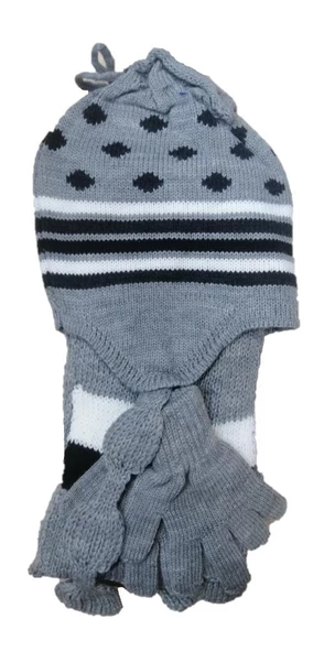 Erkek Çocuk Atkı Bere Eldiven Takımı - Resim 3