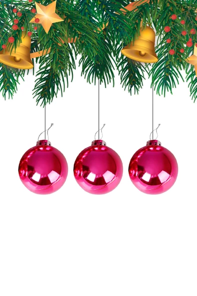 Yılbaşı Çam Ağacı Süsü Fuşya Top 4 cm 6'lı - 2