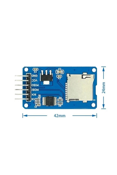 Arduino Mikro SD Kart Okuyucu Modülü Micro SD Card Module - Resim 6