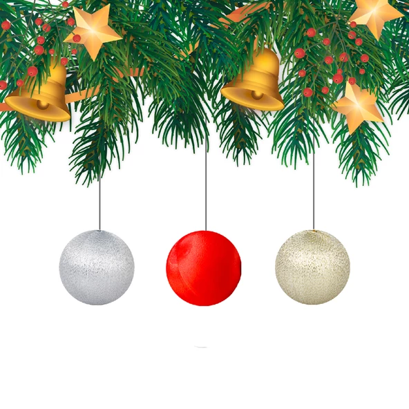 Yılbaşı Çam Ağacı Süsü Asorti Simli Top 6 cm 6'lı - Resim 2