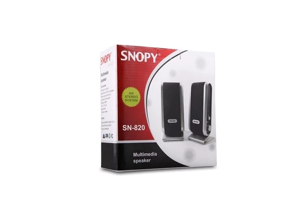 SNOPY 6W RMS,USB Kablolu, 1+1 Speaker, Gümüş SN-820-G - 2