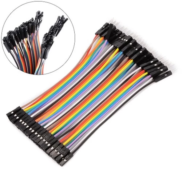 10cm 40 Pin Dişi Erkek Dupont Kablo Breadboard Jumper ürün görseli