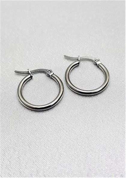 316L CERRAHİ ÇELİK GOLD KAPLAMA  ARKASI KAPALI 15 MM VİP SERİ HALKA KÜPE-ÇEHAKÜ18 - 4