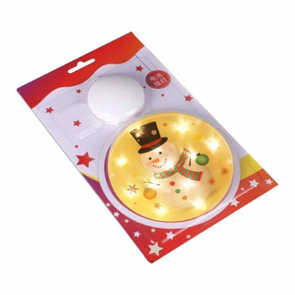 Kardan Adam Yılbaşı Işığı, Noel Perde Pencere Dekorasyonu Led Aydınlatma, Cama Asılan Led - 2