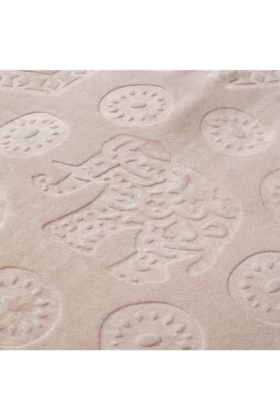 Karaca Home Elephant Pudra Çift Kişilik Soft Embosy Battaniye - 2