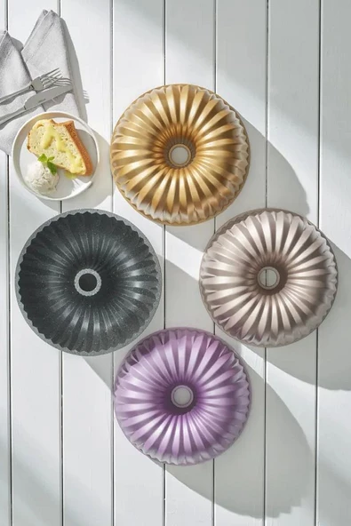 Griss Hardstone Gri Döküm Kek Kalıbı 24 Cm - 4