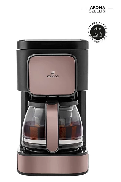 Just Coffee Aroma 2 In 1 Filtre Kahve Ve Çay Demleme Makinesi Rosegold