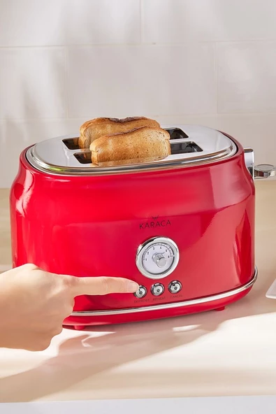 Karaca Retro Ekmek Kızartma Makinesi Kırmızı - 2