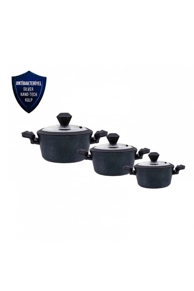 Bio Diamond Antibakteriyel Kulp İndüksiyon Tabanlı 6 Parça Midi Seti