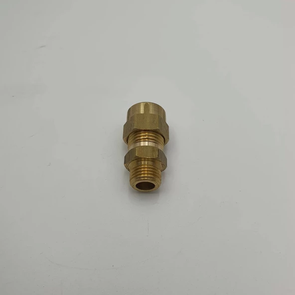 Sarı Pirinç Yüksüklü Rekor 1/2 - 10mm - Resim 3