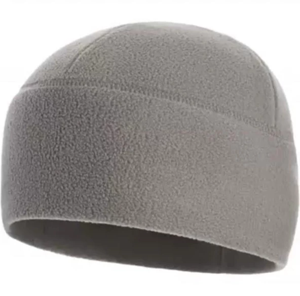 Unisex Polar Bere Kışlık  Bere  Gri