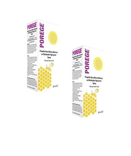 Porege Propolis Ve Kara Mürver Ekstreli Boğaz Spreyi 30 Ml-2 ADET-SKT:07/2026