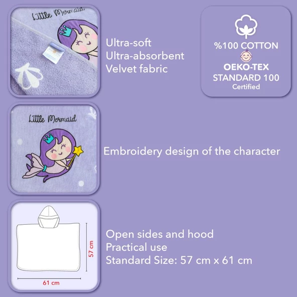 Milk&Moo Çocuk Panço Küçük Deniz Kızı - 9