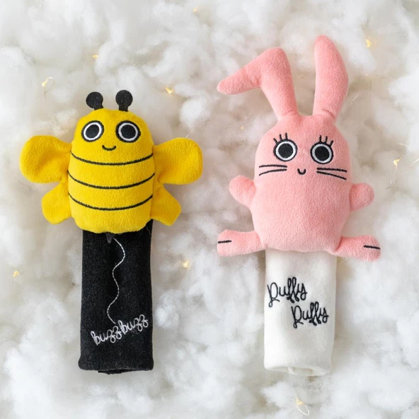 Milk&Moo Çocuk Emniyet Kemeri Aksesuarı 2 li set Arı Vız Vız ve Çançin - 4