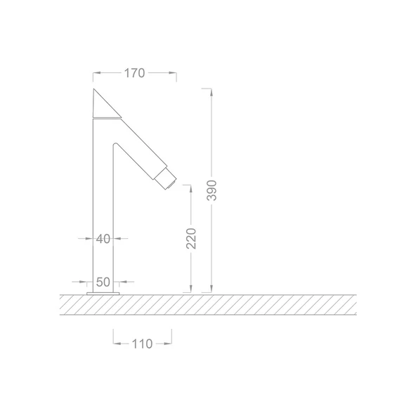 Pure Smart Mat Sıyah Çanak Lavabo Armatürü Elg-123 - 2