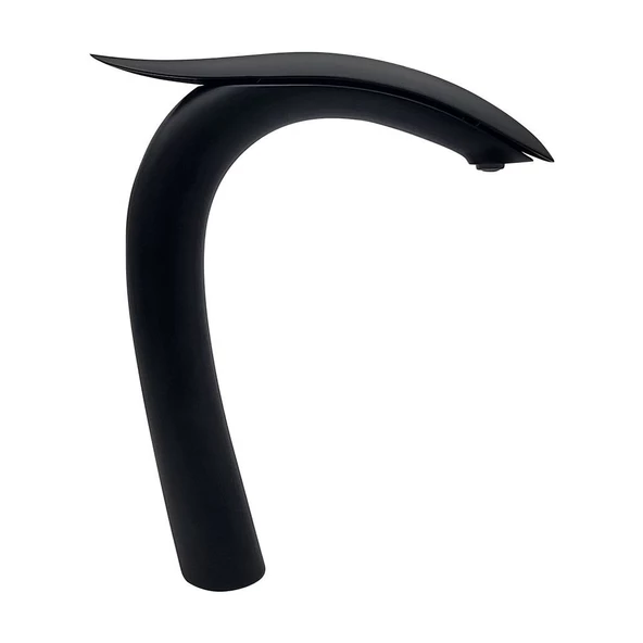 Pure Swan Mat Sıyah Çanak Lavabo Armatürü Elg-115