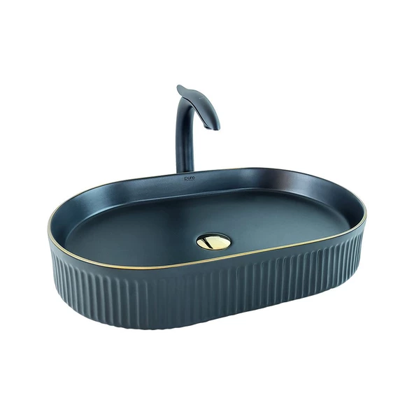 Pure Mat Sıyah Gold Çanak Lavabo Bg-308