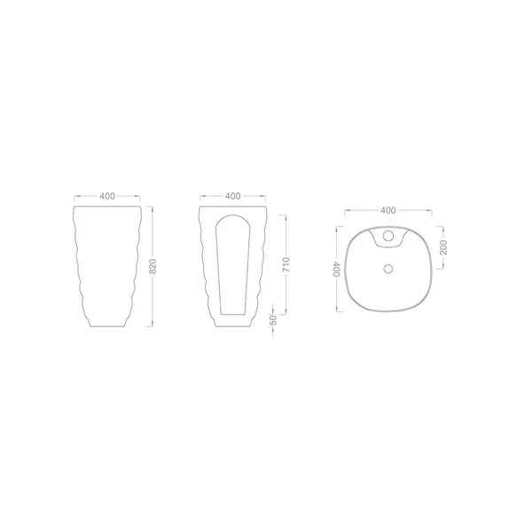 Pure Crystal Gold Kolon Lavabo Bb-921 - 2