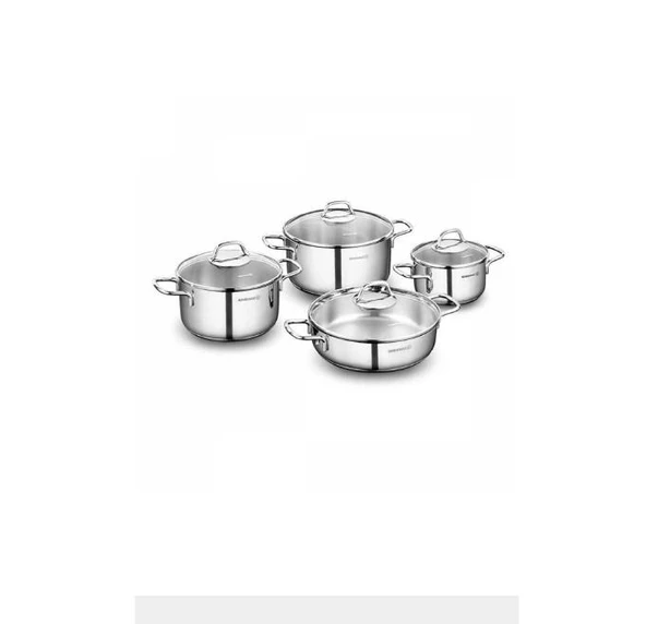 Korkmaz A1606 Perla 8 Parça Çelik Tencere Seti
