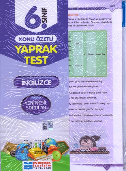 EVRENSEL 6.SINIF İNGİLİZCE YAPRAK TEST