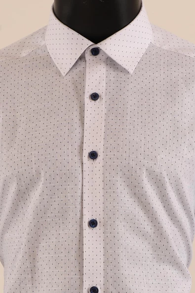 Uzun Kol Slim Fit Desenli Gömlek - 8
