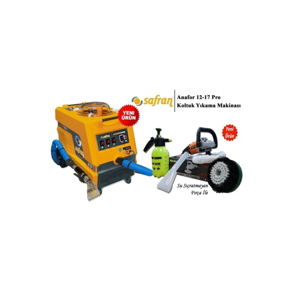 SAFRAN Anafor 12-17 Pro Profesyonel Koltuk Yıkama Makinası Koltuk Fırçalama Full Set - 2