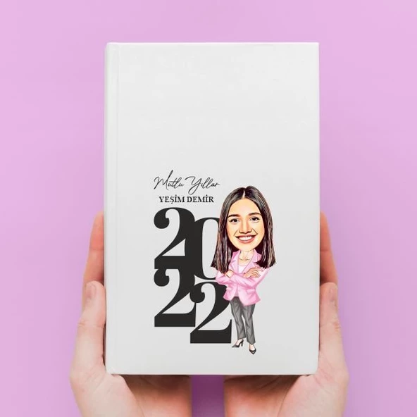 Kişiye Özel Karikatür Deri Kaplı Defter-007