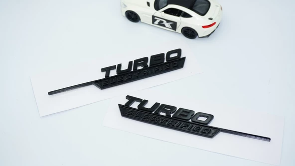 DK Tuning Turbo Electrified Siyah Çamurluk Yanı Logo Benz İle Uyumlu - 4
