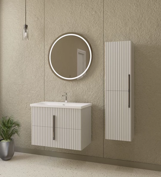 Cosmo 80 Cm Beyaz Banyo Dolap Takımı