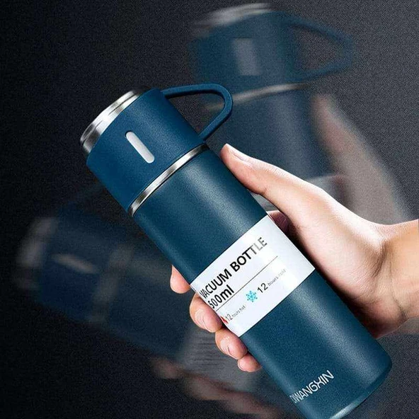 Paslanmaz Çelik 304 Çelik Termos Bardaklı Sıcak Soğuk Muhafazalı Kaliteli Sızdırmaz Mug FLYON-527